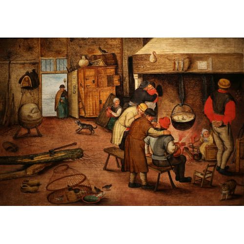 Pieter Bruegel, Peasants Warming Themselves Beside A Hearth Pieter Bruegel, Peasants Warming Themselves Beside A Hearth