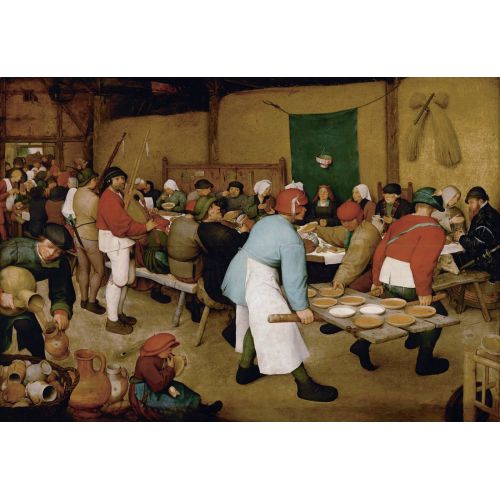 Pieter Bruegel Peasant Wedding Renaissance Paintings Art Movements Canvas, Drawing Paper Prints, Reproduction Oil Painting and