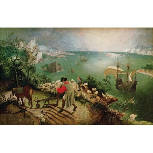 Pieter Bruegel The Fall Of Icarus People Canvas Prints Canvas, Drawing Paper Prints, Reproduction Oil Painting and High