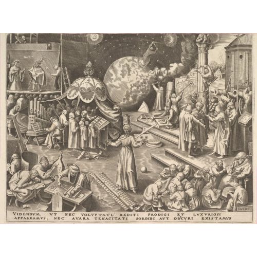 Pieter Bruegel Yedi Erdemler Mizaç İnsanlar Baskı Tablo Kanvas Efektli Tablo, Resim Kağıdı Baskısı, Reprodüksiyon ve