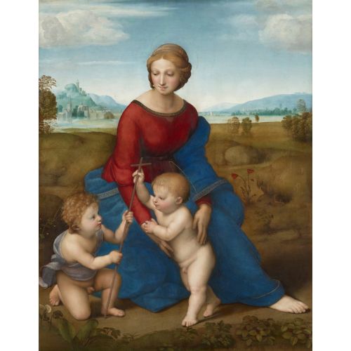 Raphael Madonna In The Meadow People Canvas Prints Canvas, Drawing Paper Prints, Reproduction Oil Painting and High Resolution