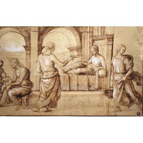 Raphael, Perugino O Nascita Della Vergine Raphael, Perugino O Nascita Della Vergine
