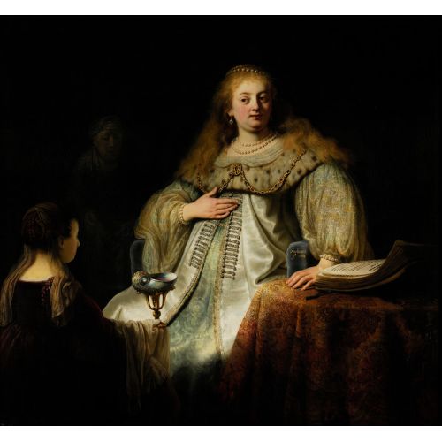 Rembrandt Van Rijn, Judith Daha Önce Artemisia Olarak Bilinen Holofernes Ziyafetinde Rembrandt Van Rijn, Judith Daha Önce Artemisia Olarak Bilinen Holofernes Ziyafetinde