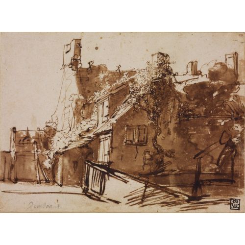 Rembrandt Van Rijn, Dutch Farmhouse In Sunlight