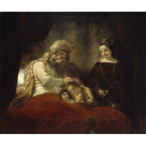 Rembrandt Van Rijn, Jacob Blessing The Children Of Joseph Rembrandt Van Rijn, Jacob Blessing The Children Of Joseph