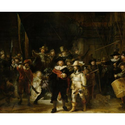 Rembrandt Van Rijn, The Nightwatch Baroque Art Movements Rembrandt, The Night Watch, Canvas Print, Oil Painting Replica and High