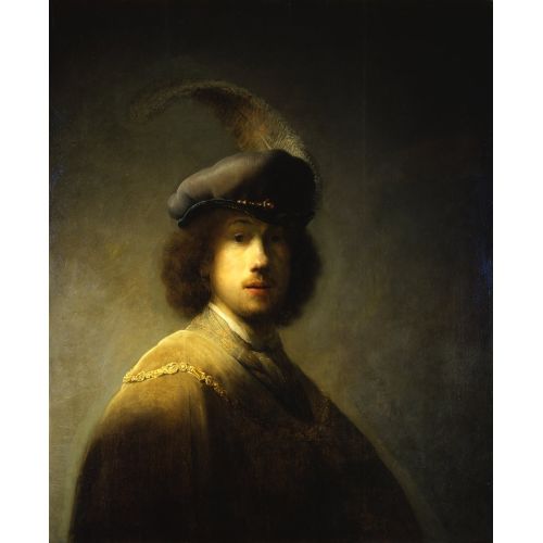 Rembrandt Van Rijn, Self Portrait With Plumed Beret