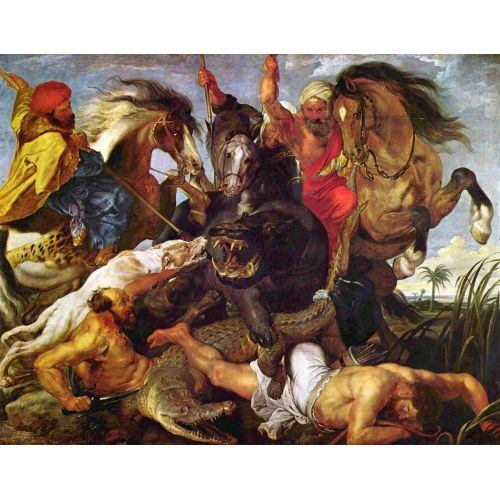Rembrandt Van Rijn, Hippopotamus And Crocodile Hunt Rembrandt Van Rijn, Hippopotamus And Crocodile Hunt