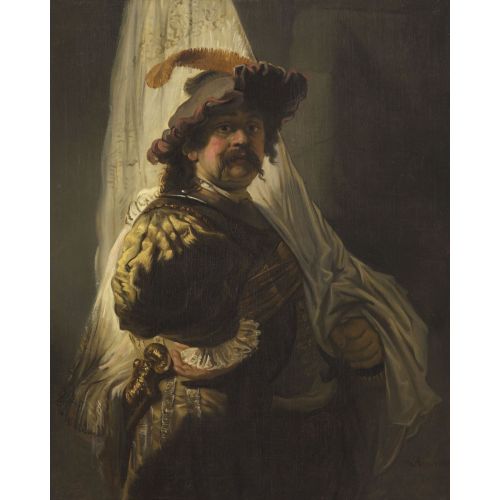 Rembrandt Van Rijn, Takipçi Bayrak Taşıyıcı Barok Rembrandt Van Rijn, Takipçi Bayrak Taşıyıcı Barok Sanat Akımları Kanvas Efektli Tablo, Resim Kağıdı Baskısı