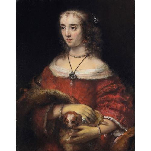 Rembrandt Van Rijn, Kucak Köpeği Olan Bir Kadın Portresi Rembrandt Van Rijn, Kucak Köpeği Olan Bir Kadın Portresi