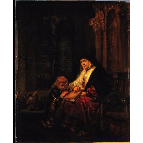Rembrandt Van Rijn, Hannah And Samuel In The Temple