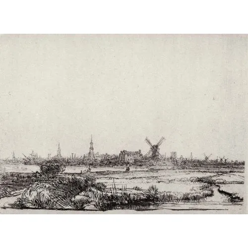 Rembrandt Van Rijn, Amsterdam Görünümü Rembrandt Van Rijn, Amsterdam Görünümü