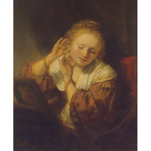 Rembrandt Van Rijn, Woman With A Mirror Rembrandt Van Rijn, Woman With A Mirror