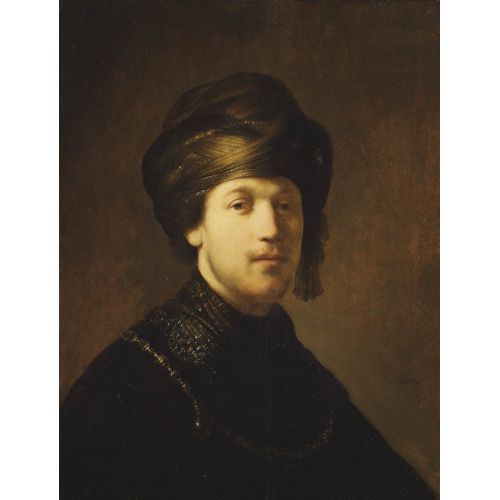 Rembrandt Van Rijn, A Young Man Wearing A Turban