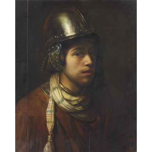 Rembrandt Van Rijn, Circle Of A Tronie Of A Young Man Wearing