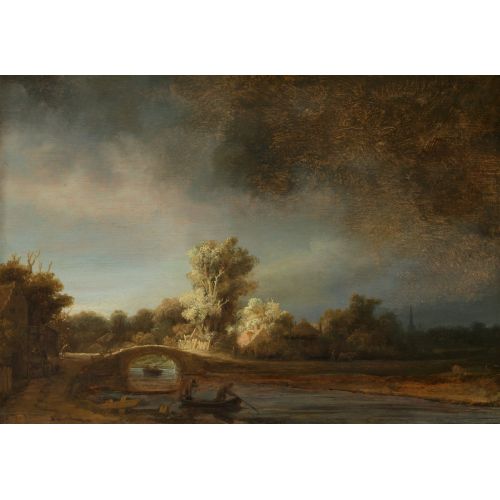 Rembrandt Van Rijn, Taş Köprülü Manzara Rembrandt Van Rijn, Taş Köprülü Manzara