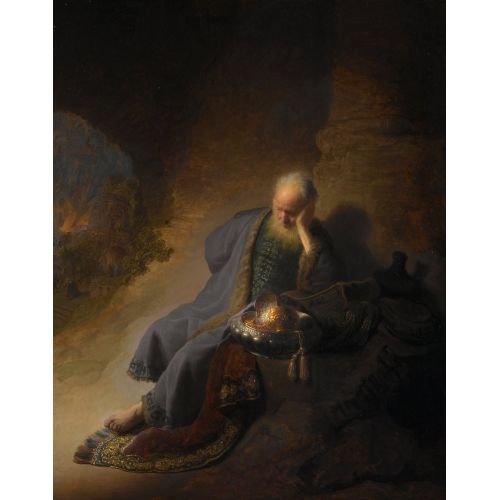 Rembrandt Van Rijn, Jeremiah Mourning The Destruction Of Jerusalem Rembrandt Van Rijn, Jeremiah Mourning The Destruction Of Jerusalem