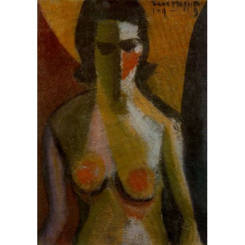 Rene Magritte, Nude Oil Painting