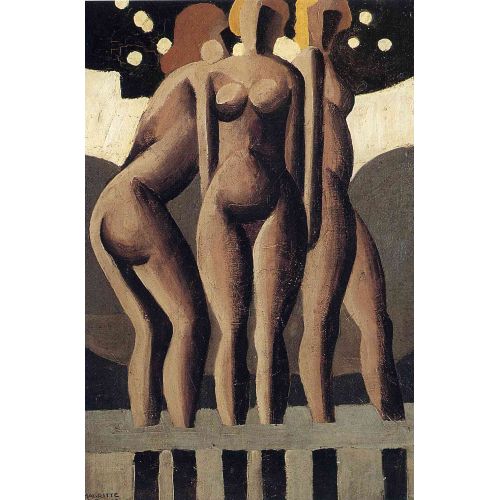 Rene Magritte, Bathers Oil Painting