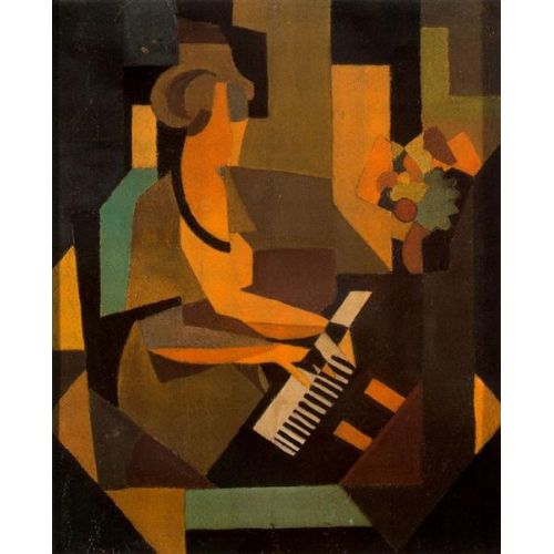 Rene Magritte, Georgette At The Piano Oil Painting
