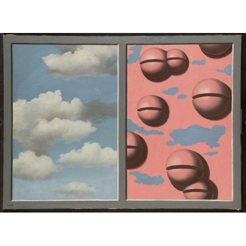 Rene Magritte, Pink Bells Lambskins Skies Rene Magritte, Pink Bells Lambskins Skies