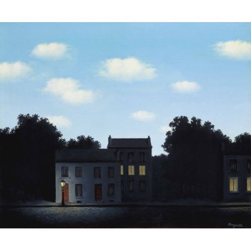Rene Magritte Lempire Des Lumieres Surrealism Art Movements Canvas, Drawing Paper Prints, Reproduction Oil Painting and High