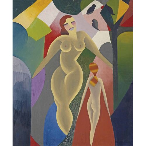 Rene Magritte Deux Nus Dans Un Paysage Surrealism Art Movements Canvas, Drawing Paper Prints, Reproduction Oil Painting and High