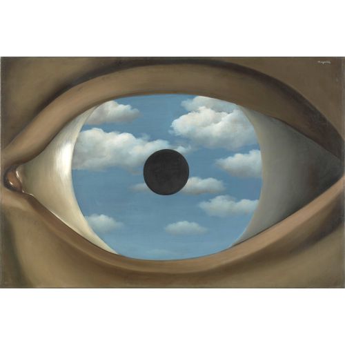 Rene Magritte, The False Mirror Surrealism Rene Magritte The False Mirror Surrealism Art Movements Canvas, Drawing Paper Prints, Reproduction Oil Painting and High