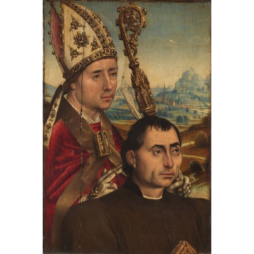 Rogier van der Weyden, Bir Aziz Piskopos ile Erkek Bağışçı Rogier van der Weyden, Bir Aziz Piskopos ile Erkek Bağışçı Gotik Sanat Akımları
