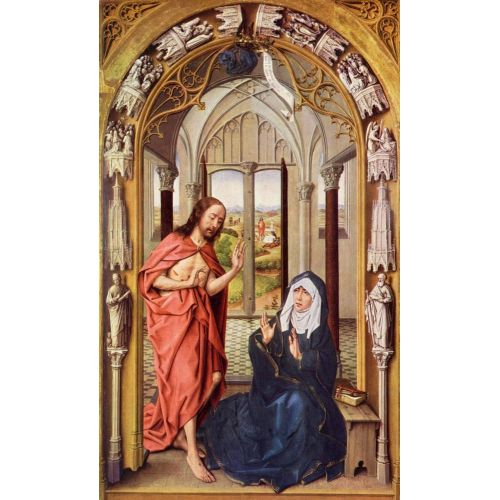 Rogier van der Weyden, İsa Meryem'e Görünüyor Rogier van der Weyden, İsa Meryem'e Görünüyor Gotik Sanat Akımları