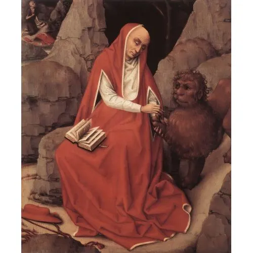 Rogier van der Weyden, Aziz Jerome ve Aslan Rogier van der Weyden, Aziz Jerome ve Aslan