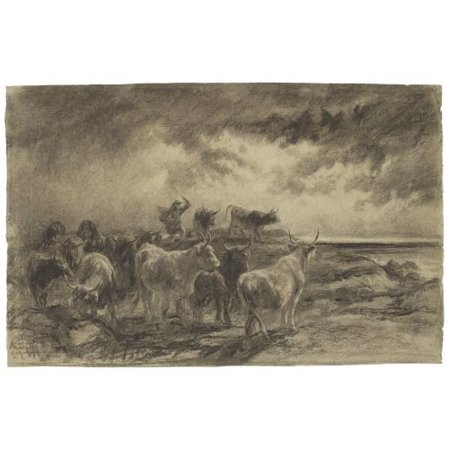 Rosa Bonheur, A Cowherd Driving Cattle