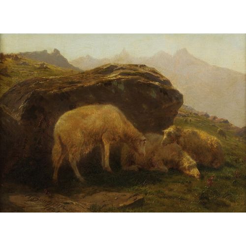 Rosa Bonheur, Bir Tepe Üzerinde Koyun Rosa Bonheur, Bir Tepe Üzerinde Koyun
