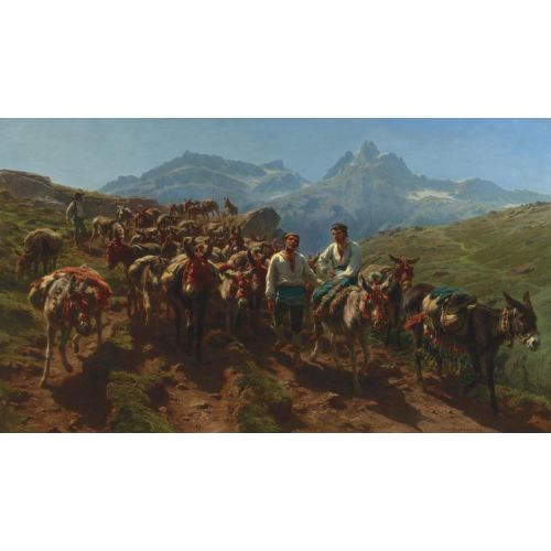 Rosa Bonheur, İspanyol Katırcılar Pirenleri Geçiyor Rosa Bonheur, İspanyol Katırcılar Pirenleri Geçiyor