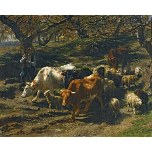 Rosa Bonheur, A Shepherd With His Flock