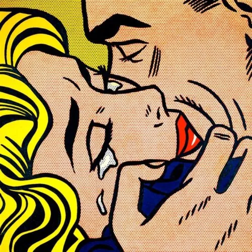 Roy Lichtenstein, Öpücük Pop Art Sanat Akımları Roy Lichtenstein, The KissSanat eseri The Kiss (Öpücük), Roy