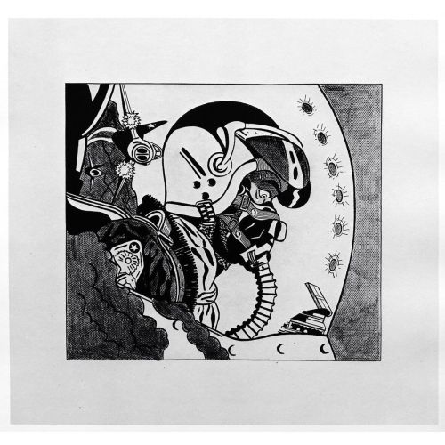 Roy Lichtenstein, Jet Pilot Pop Art Roy Lichtenstein, Jet Pilot Pop Art Art Movements Roy Lichtenstein, Jet PilotSubject of the work: The artwork depicts a jet pilot