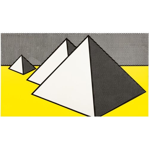 Roy Lichtenstein, Pyramids Pop Art Roy Lichtenstein, Pyramids Pop Art Art Movements Roy Lichtenstein, PyramidsRoy Lichtensteins artwork Pyramids is characterized