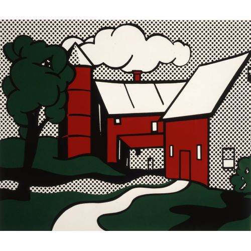 Roy Lichtenstein, Red Barn Pop Art Art Movements Roy Lichtenstein, Red BarnSubject: The subject of the work is a red barn.
