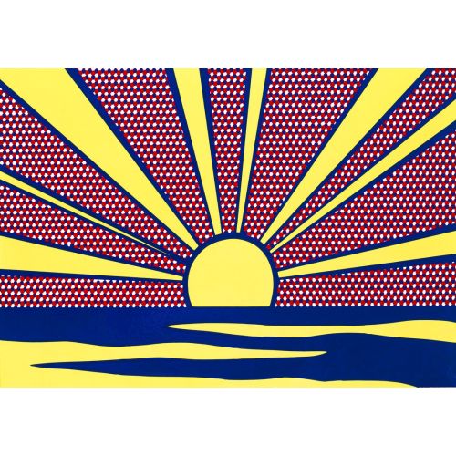 Roy Lichtenstein, Sunset Pop Art Roy Lichtenstein, Sunset Pop Art Art Movements Roy Lichtenstein, SunsetSubject: The artwork depicts a sunset scene. Drawing