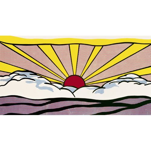 Roy Lichtenstein, Sunrise Pop Art Roy Lichtenstein, Sunrise Pop Art Art Movements Roy Lichtenstein, SunriseSubject: The artwork depicts a sunrise scene. Drawing