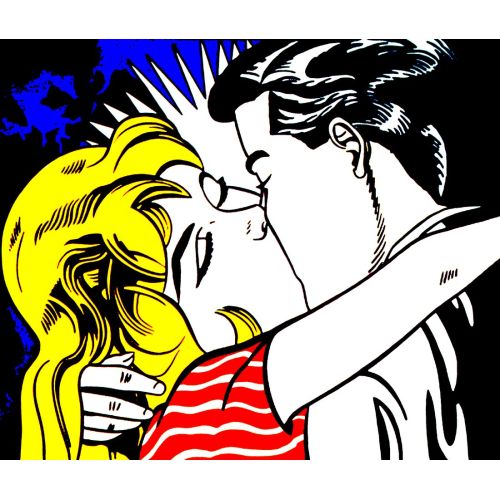 Roy Lichtenstein, KissII Pop Art Art Movements Roy Lichtenstein, Kiss IISubject of the work: This artwork depicts a couple