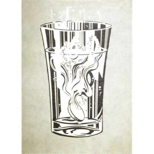 Roy Lichtenstein, Alka Seltzer Pop Art Roy Lichtenstein, Alka Seltzer Pop Art Art Movements Roy Lichtenstein, Alka SeltzerThe subject of the work is Alka-Seltzer and it