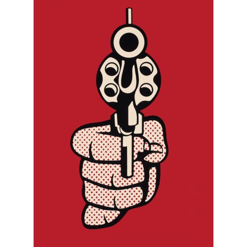 Roy Lichtenstein, Pistol Pop Art Art Movements Roy Lichtenstein, PistolThe subject of the work is a pistol. It is created using