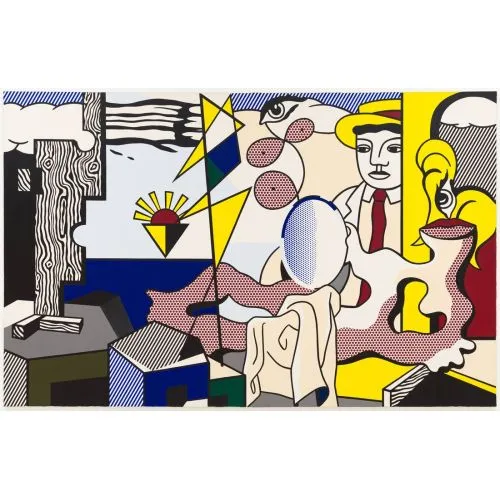 Roy Lichtenstein, Figures With Sunset Pop Art Roy Lichtenstein, Figures With Sunset Pop Art Art Movements Roy Lichtenstein, Figures with SunsetSubject: The artwork depicts