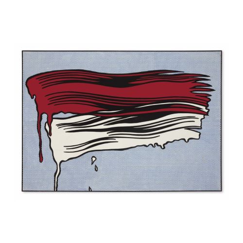 Roy Lichtenstein, Red And White Brushstrokes Roy Lichtenstein, Red And White Brushstrokes