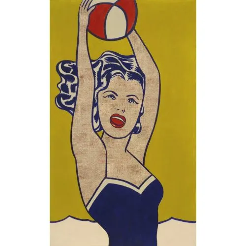 Roy Lichtenstein, Top İle Kız Pop Art Sanat Akımları Roy Lichtenstein, Top ile Top Oynayan KızKonu: Bu sanat eseri bir top