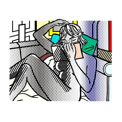 Roy Lichtenstein, Çıplak Okuma Pop Art Sanat Akımları Roy Lichtenstein, Çıplak Okuyan KadınRoy Lichtensteinın Çıplak