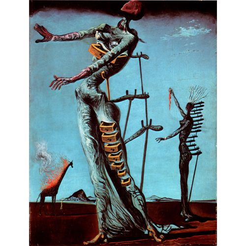 Salvador Dali, Burning Giraffe Oil Paintings