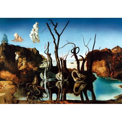 Salvador Dali Swans Reflecting Elephants Surrealism Art Movements Salvador Dali Swans Reflecting Elephants Buy Canvas, Oil
